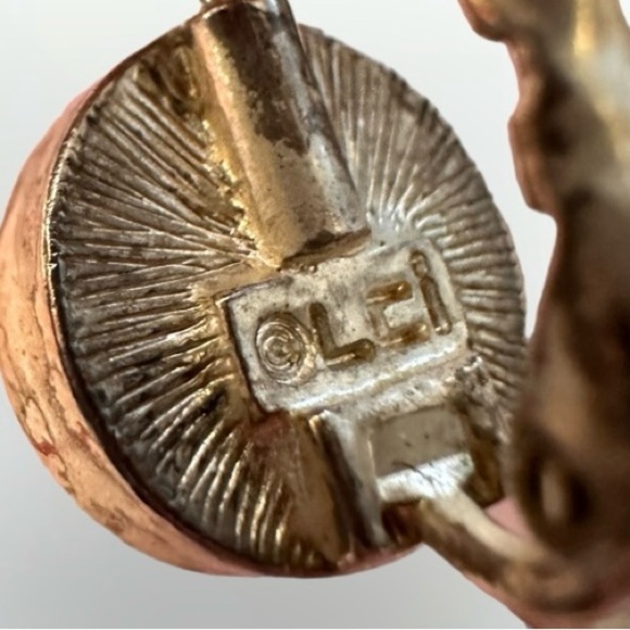 Vintage Liz Claiborne Drop Earrings Signed - Picture 2 of 3